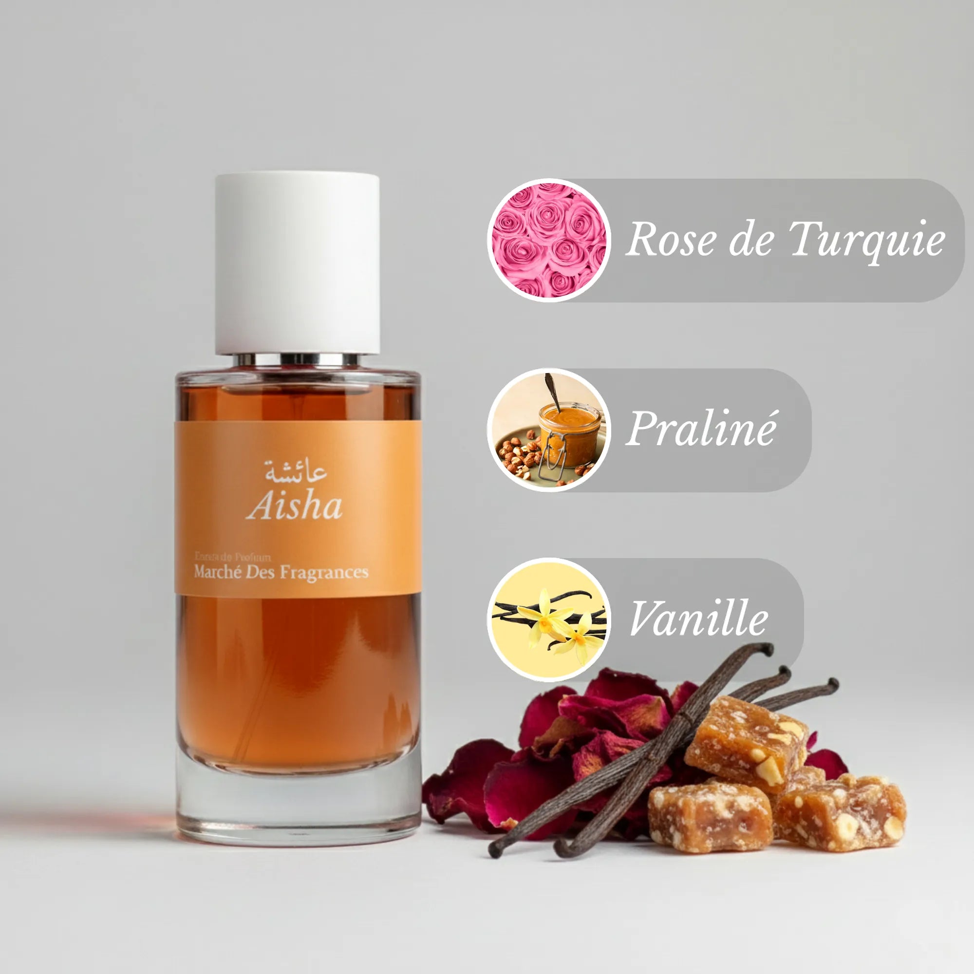 Composition ingredient odeur Parfum dupe aisha collection privee collection authentique