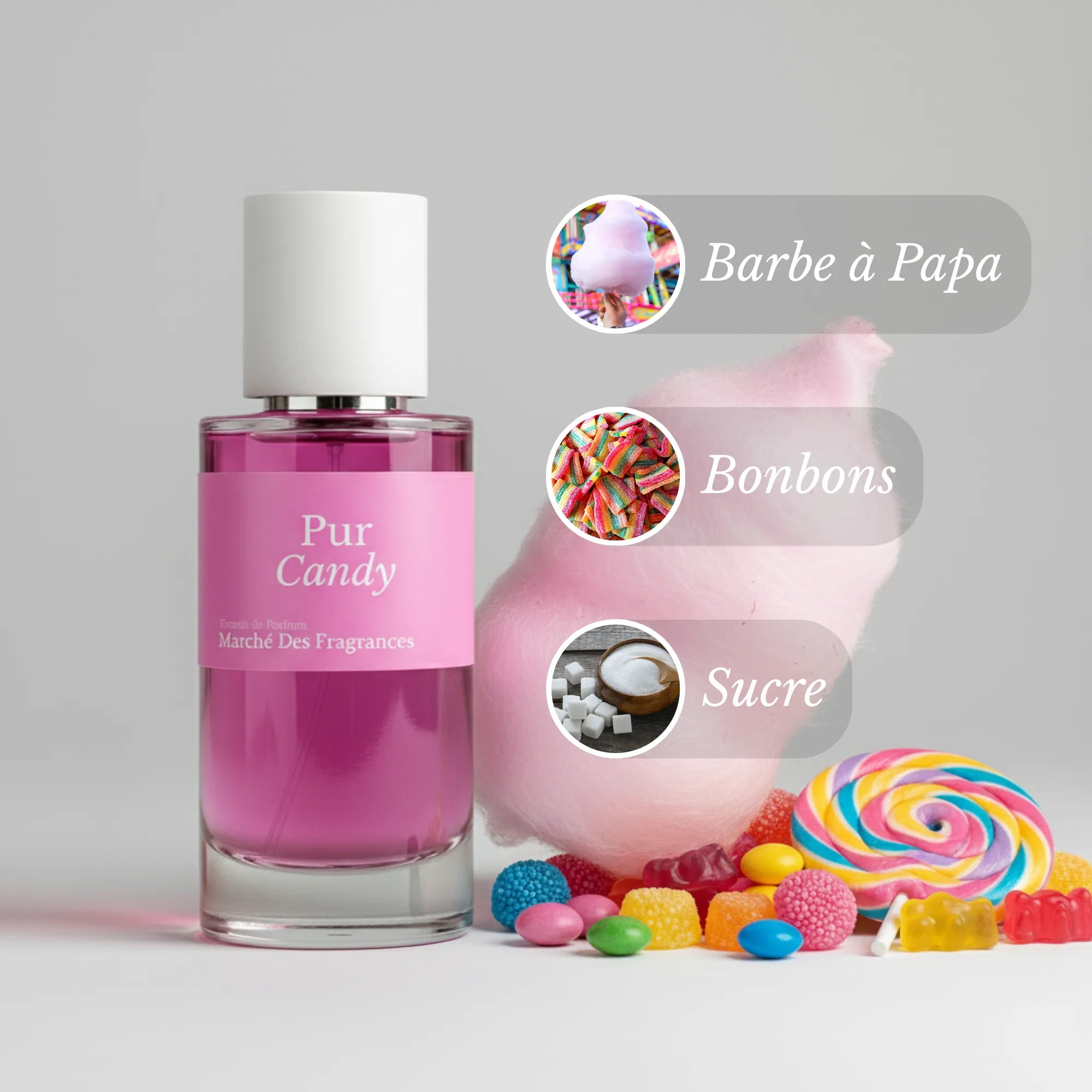 Ingredient composition Pur candy parfum marshmallow guimauve bonbons  